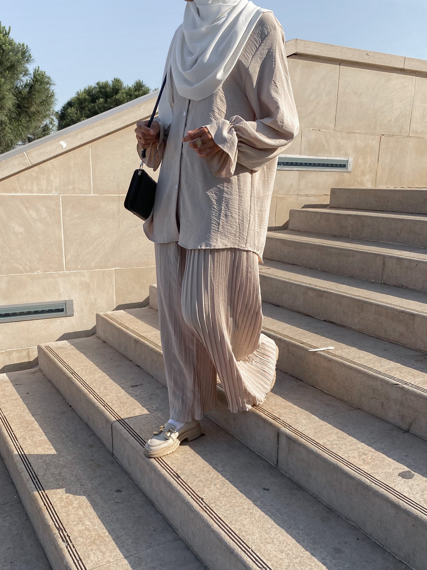 Ensemble oversize pantalon plissé