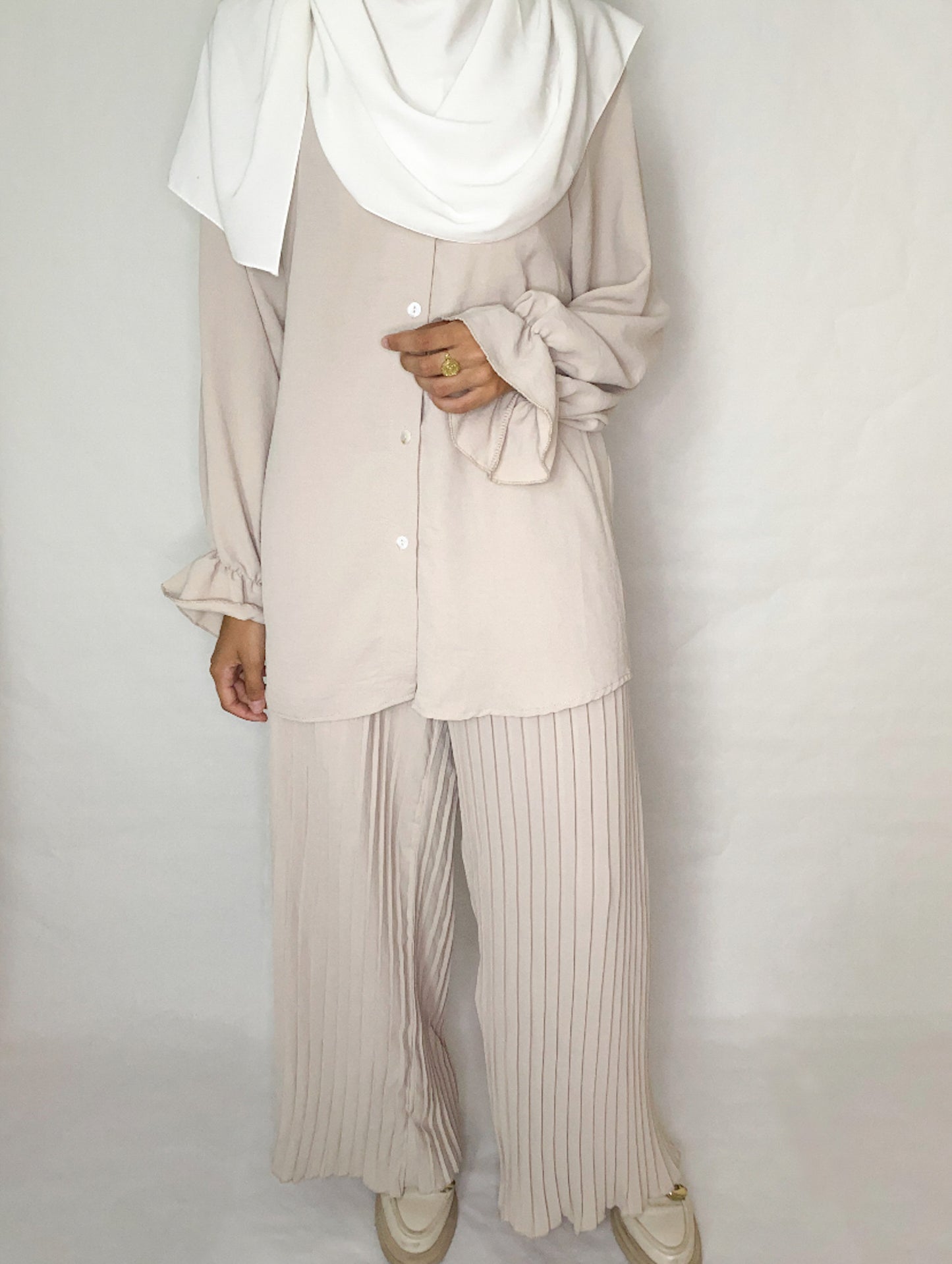 Ensemble oversize pantalon plissé