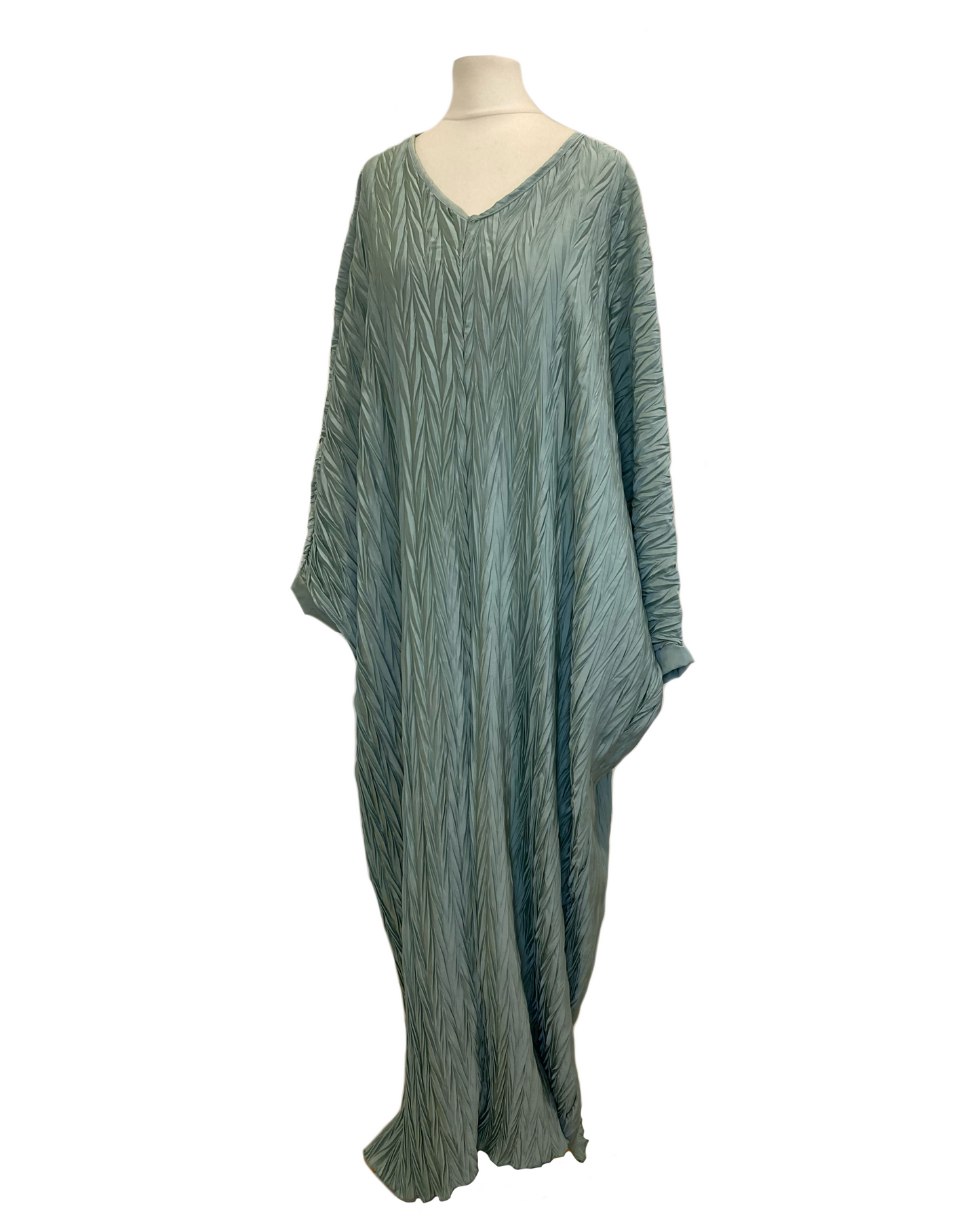 Abaya papillon vert d'eau