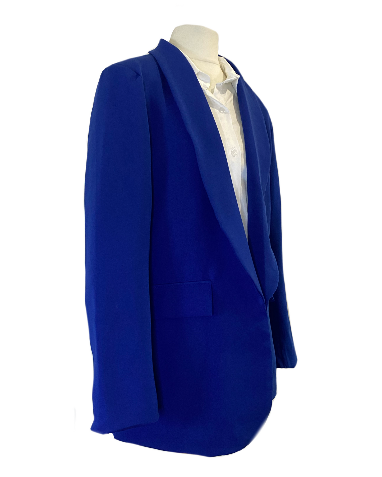 Veste tailleur bleu roi
