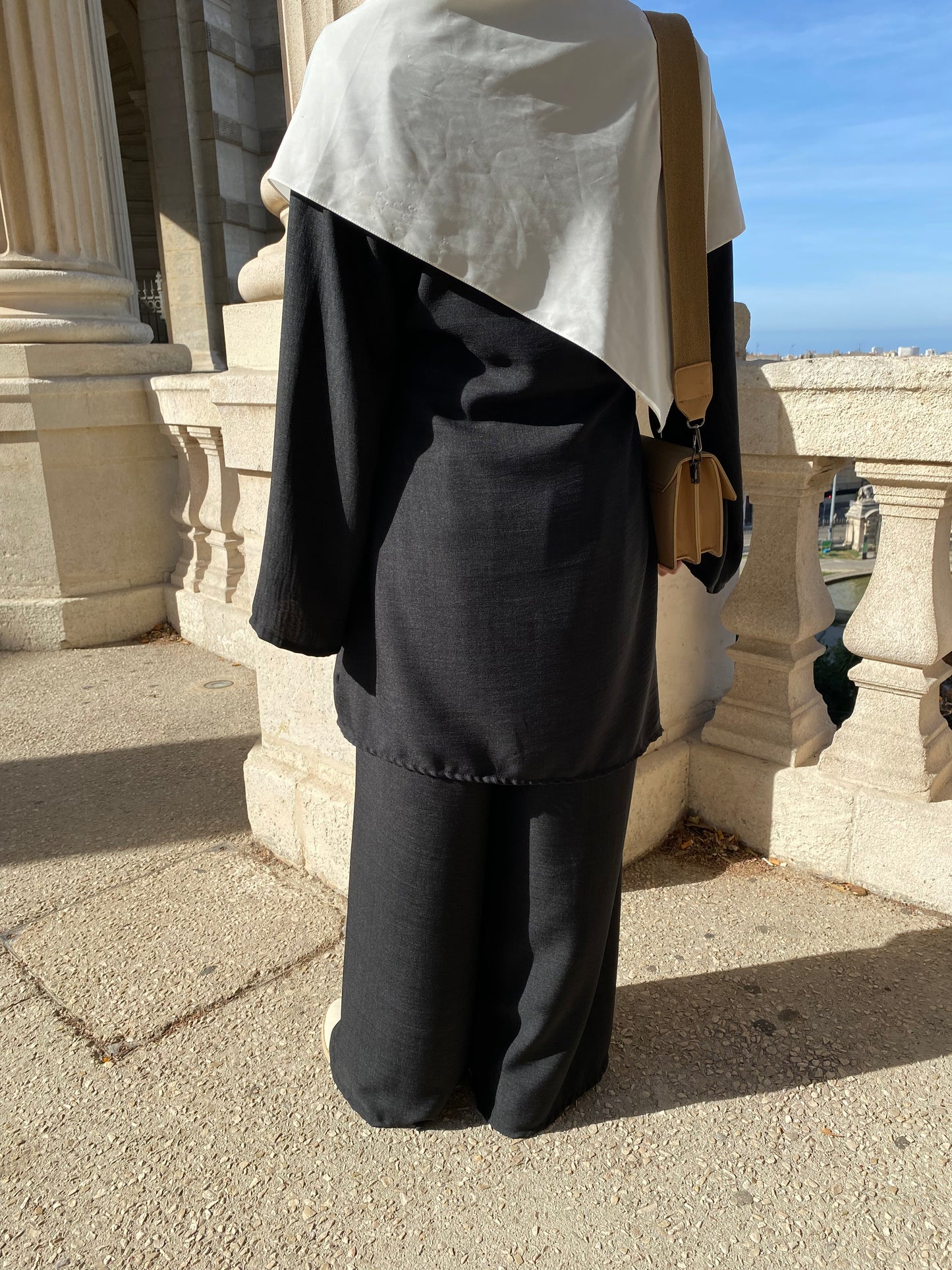 Ensemble oversize à nouer noir