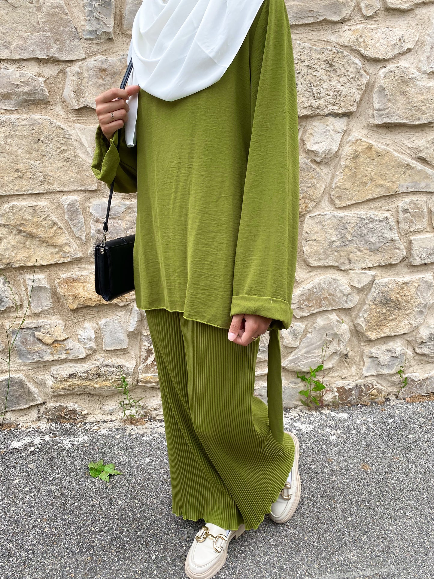 Ensemble oversize pantalon plissé