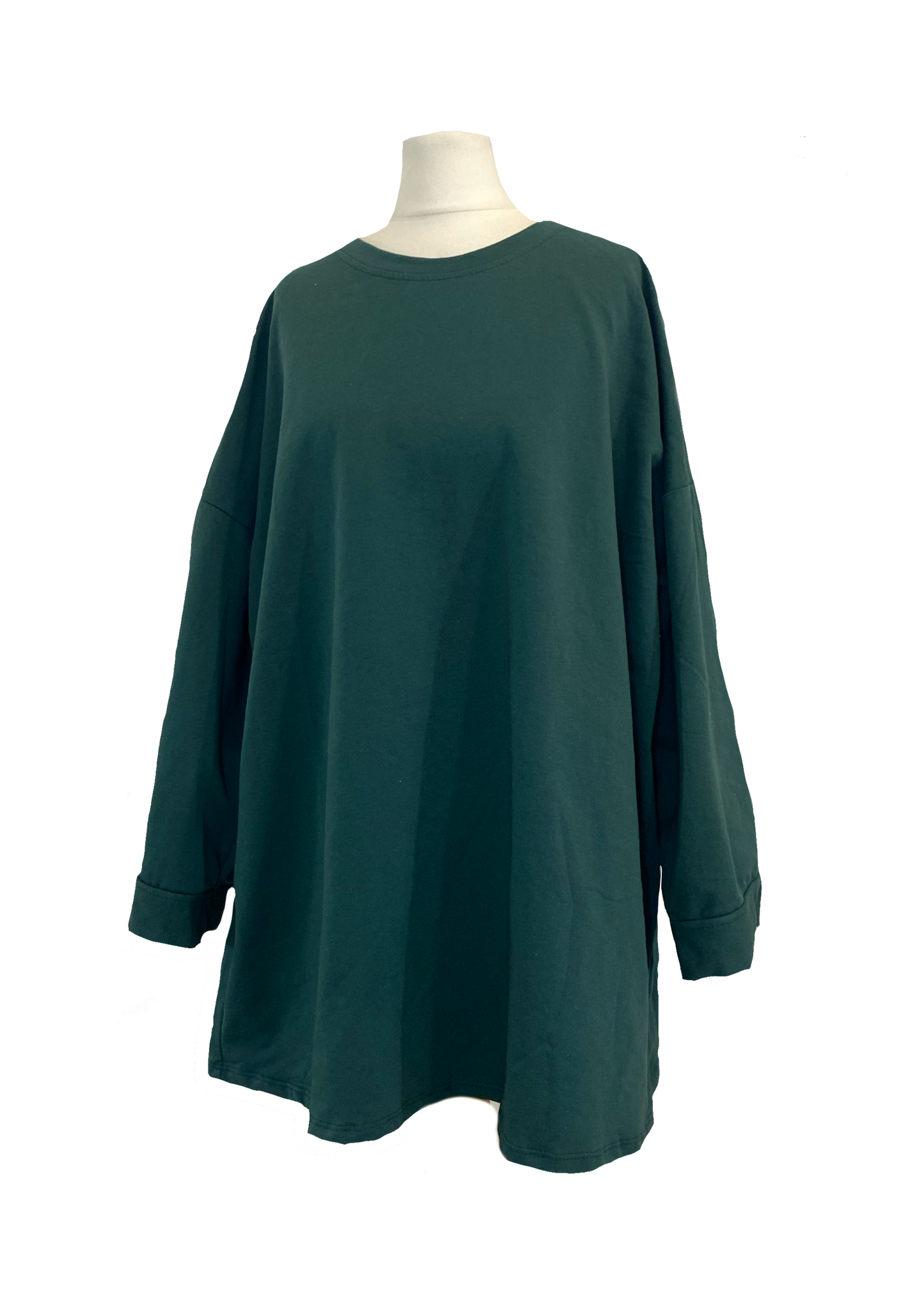 Tee-shirt oversize manches longues vert