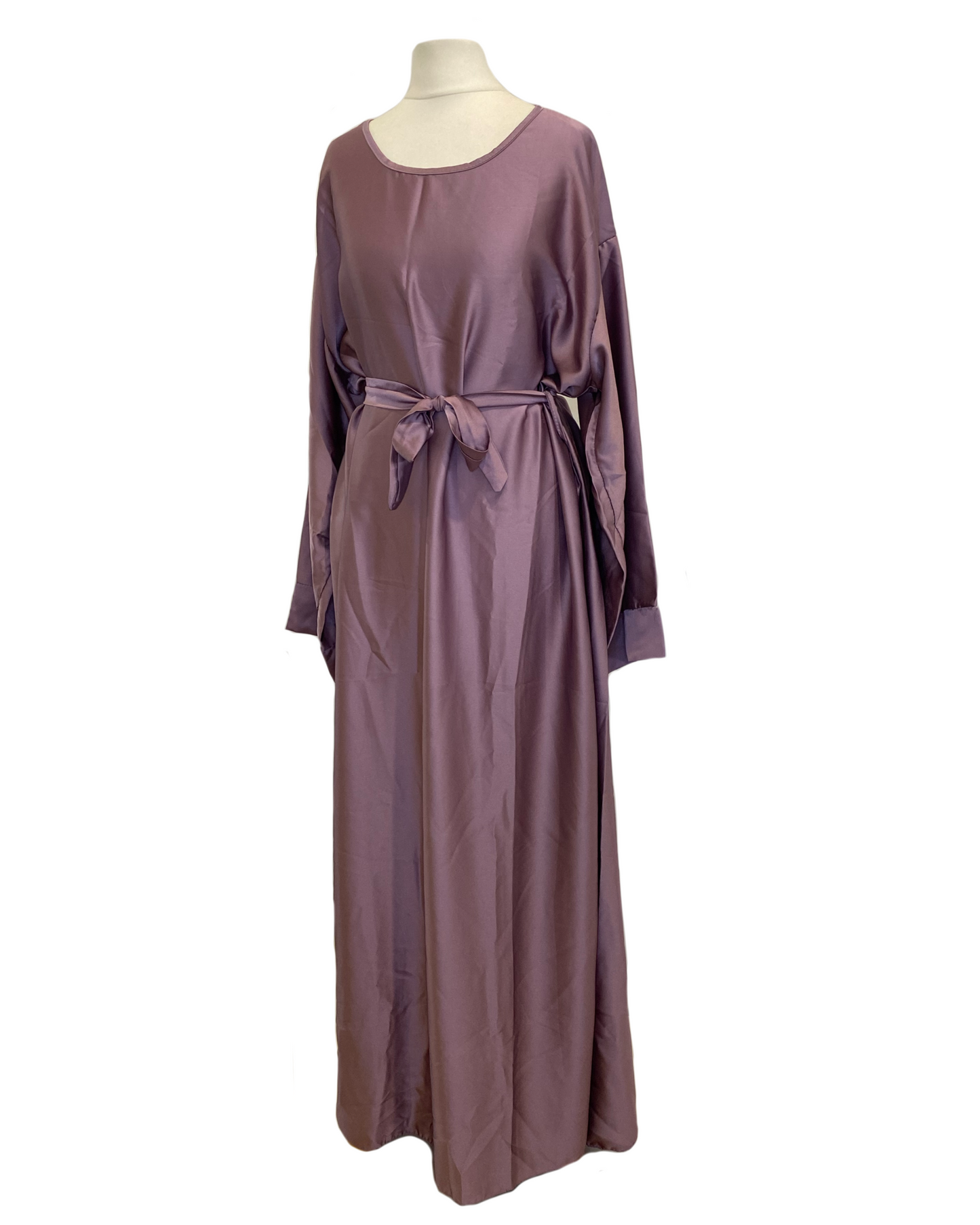 Abaya satinée mauve