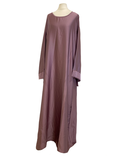Abaya satinée mauve