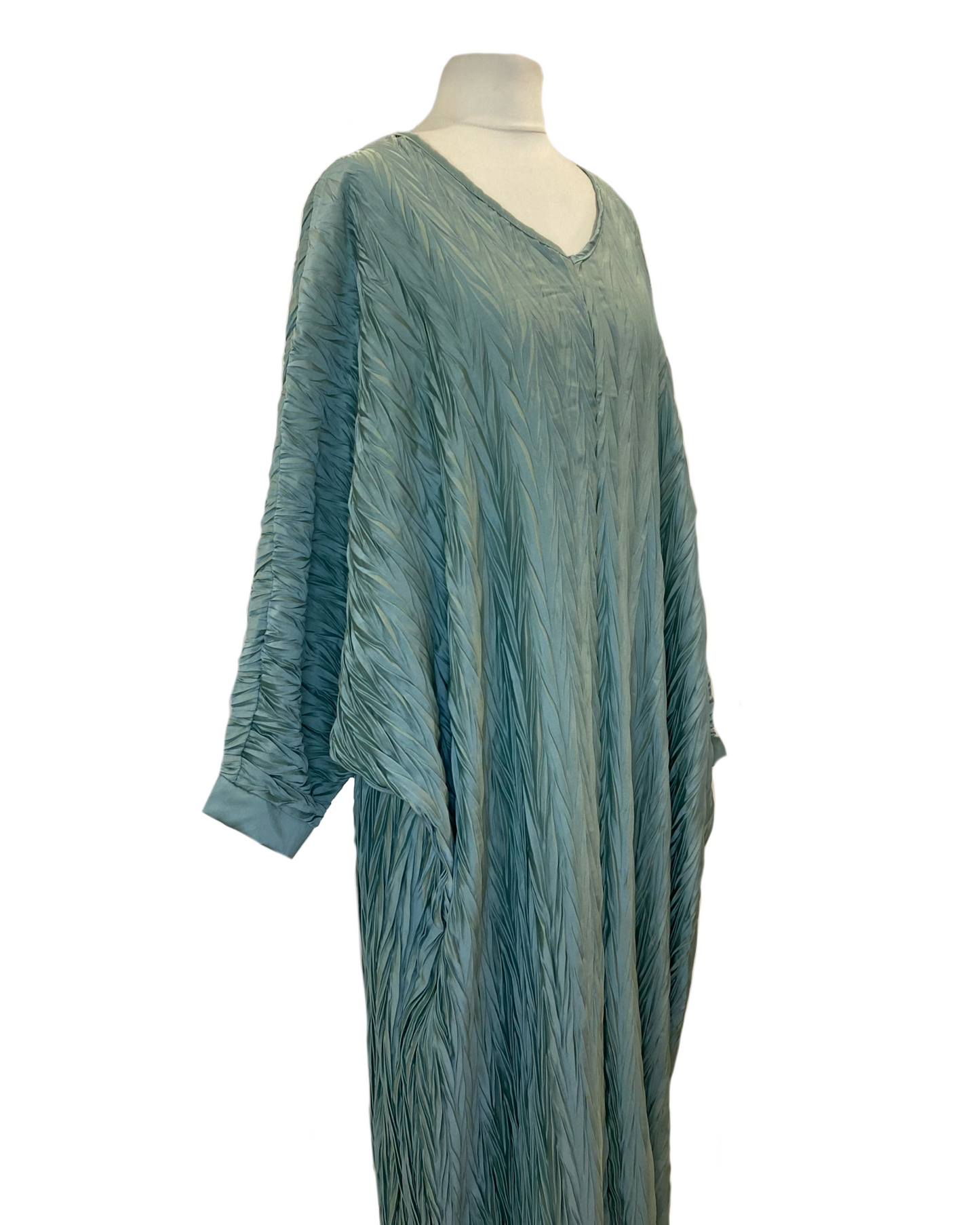 Abaya papillon vert d'eau